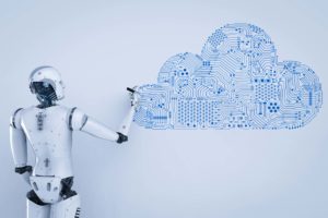 robot with cloud