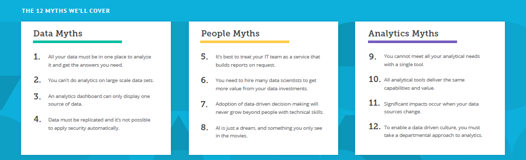 3 boxes with 4 Mythbusting tips